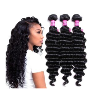 14" 16" 18" Weave hair human bundles Brazilian deep wave 100% human hair